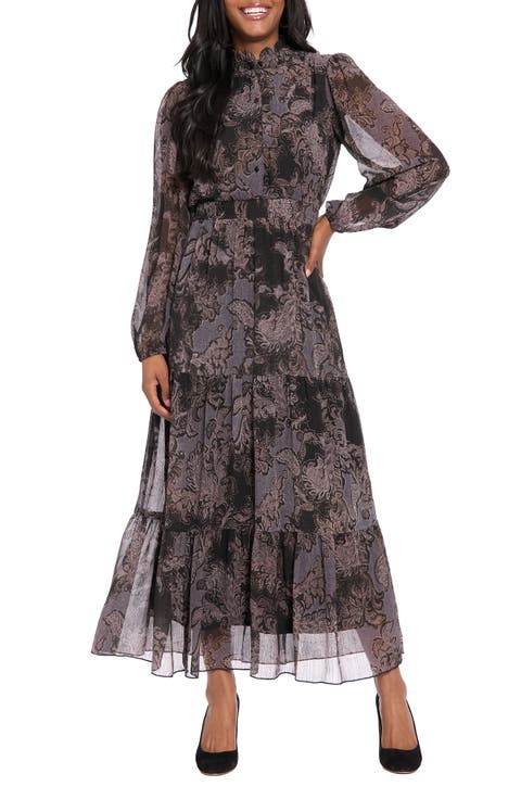 Ruffle Long Sleeve Shirtdress