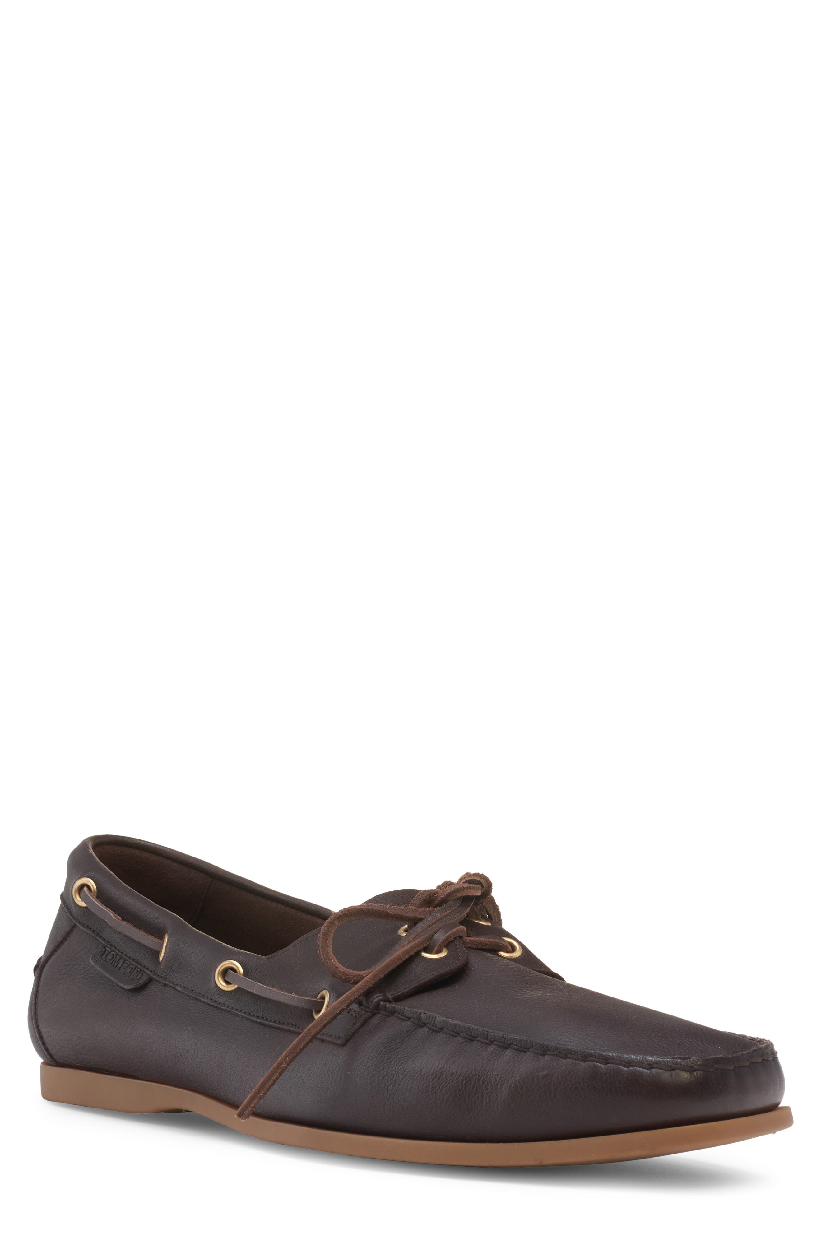 TOM FORD Robin Boat Shoe, Main, color, 3Ba22 Coffee/ Amber
