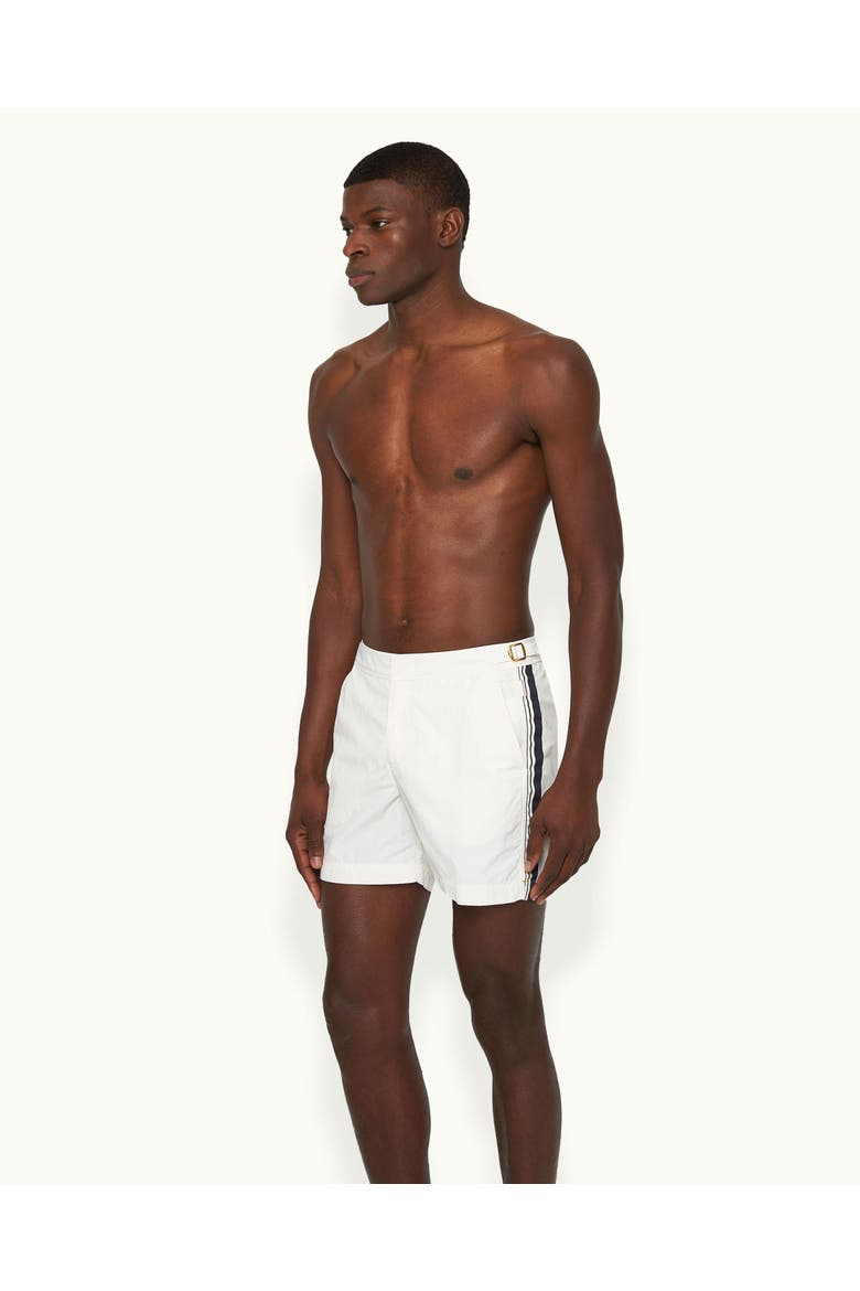 Bulldog Tailored-Fit Swim Shorts, Alternate, color, WHITE SAND