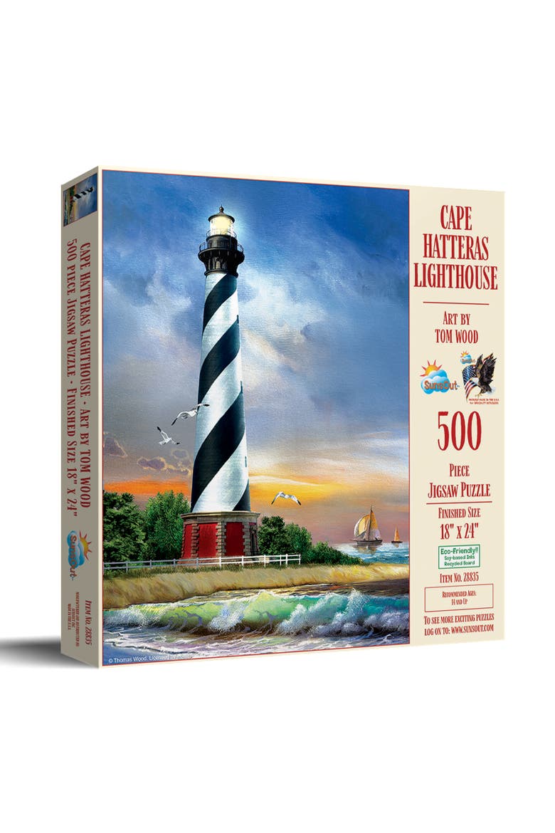 Cape Hatteras Lighthouse 500 piece Jigsaw Puzzle for Adults, Main, color, Multicolor