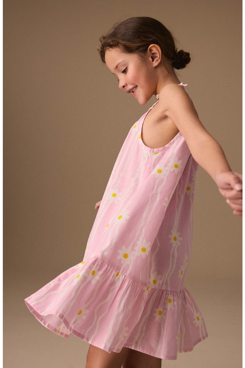 Kids' Floral Print Cotton Sundress, Alternate, color, PINK