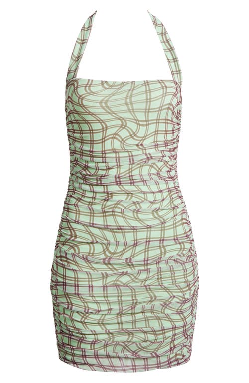 AFRM AFRM BONNIE HALTER NECK MESH MINIDRESS