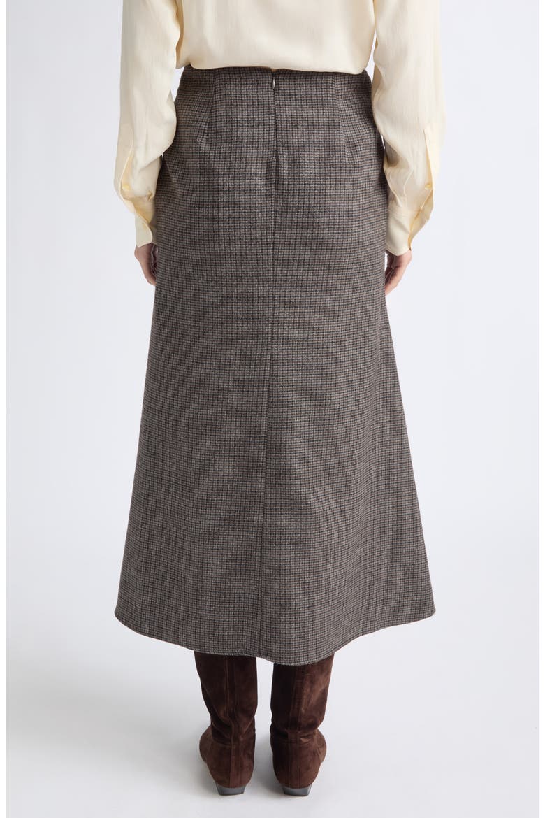 Check Wool Midi Skirt, Alternate, color, MULTI GRAY BASE