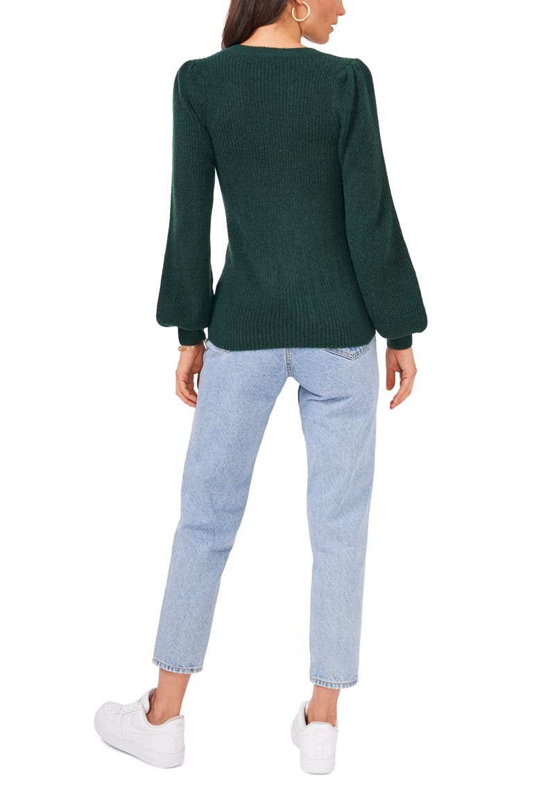 Balloon Sleeve Sweater, Alternate, color, WINDSOR MOSS
