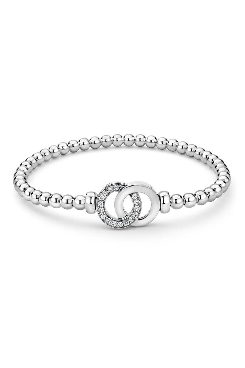 Signature Caviar Interlocking Diamond Stretch Bracelet video