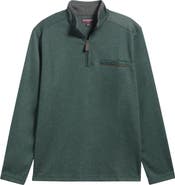 Johnston & Murphy Merritt Piqué Quarter Zip Pullover