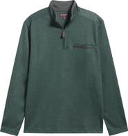 Johnston & Murphy Merritt Piqué Quarter Zip Pullover