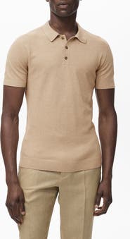 MANGO Band Collar Button-Up Shirt