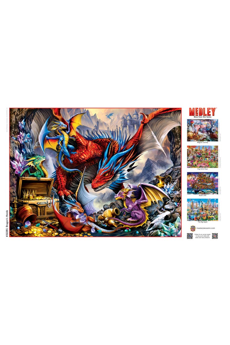 Dragon's Horde 300 Piece Jigsaw Puzzle, Alternate, color, Multicolor