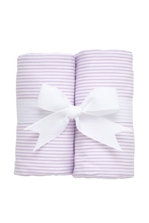 Seersucker Stripe Set of Two Burp Cloths