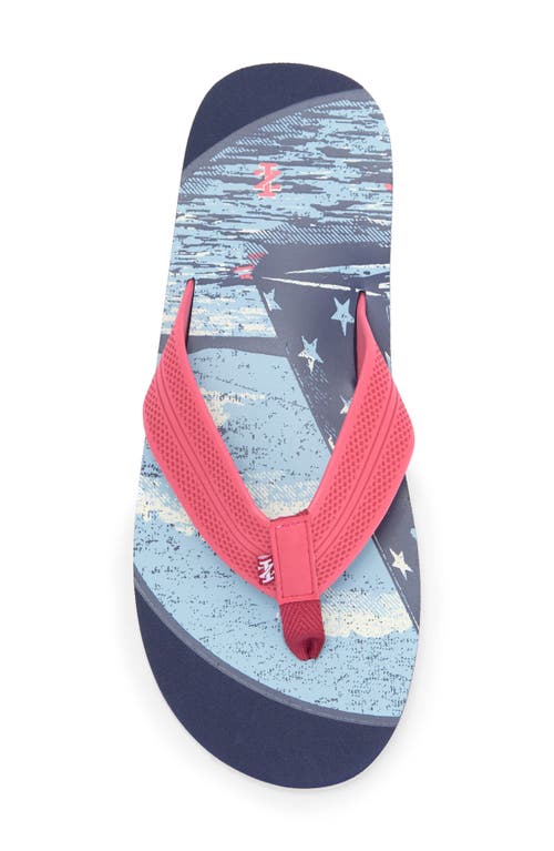 Izod T-shirt Print Flip Flop In Red