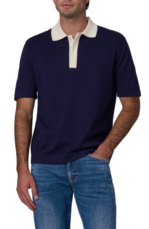 Contrast Collar Cotton Polo