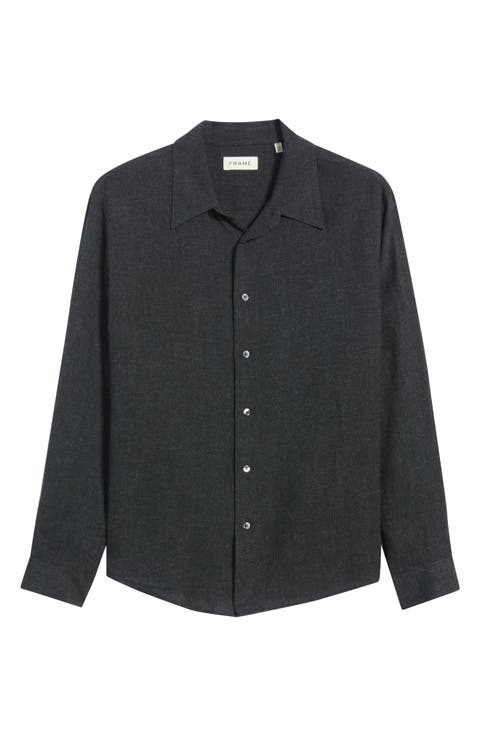 Soft Weave Point Collar Long Sleeve Shirt