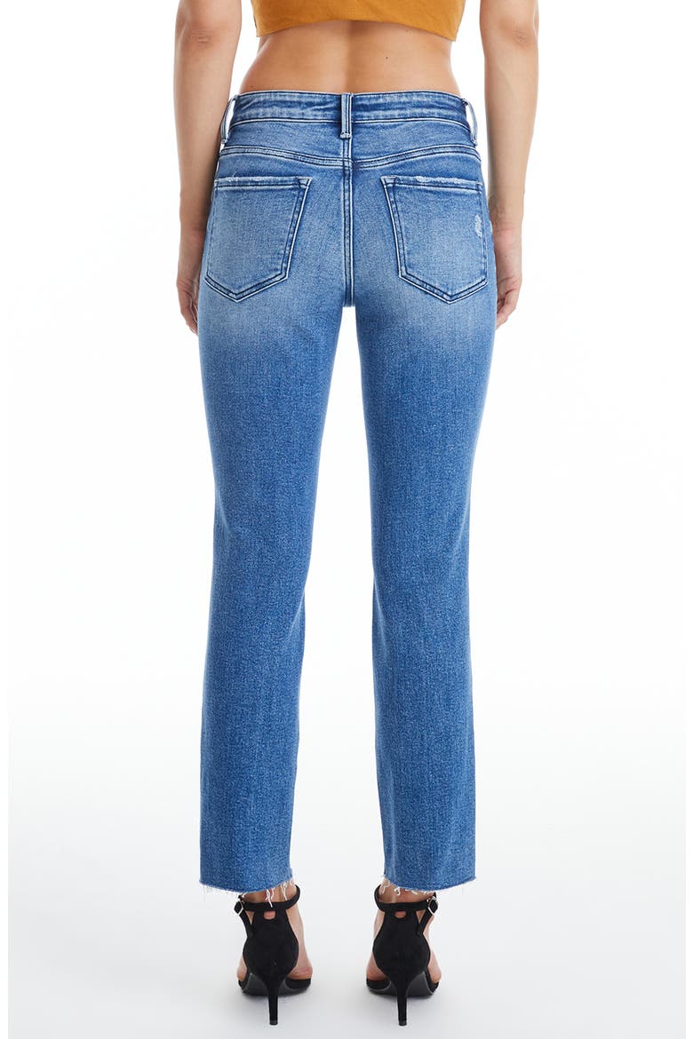 Raw Hem Ripped Straight Leg Jeans, Alternate, color, AMY BLUE