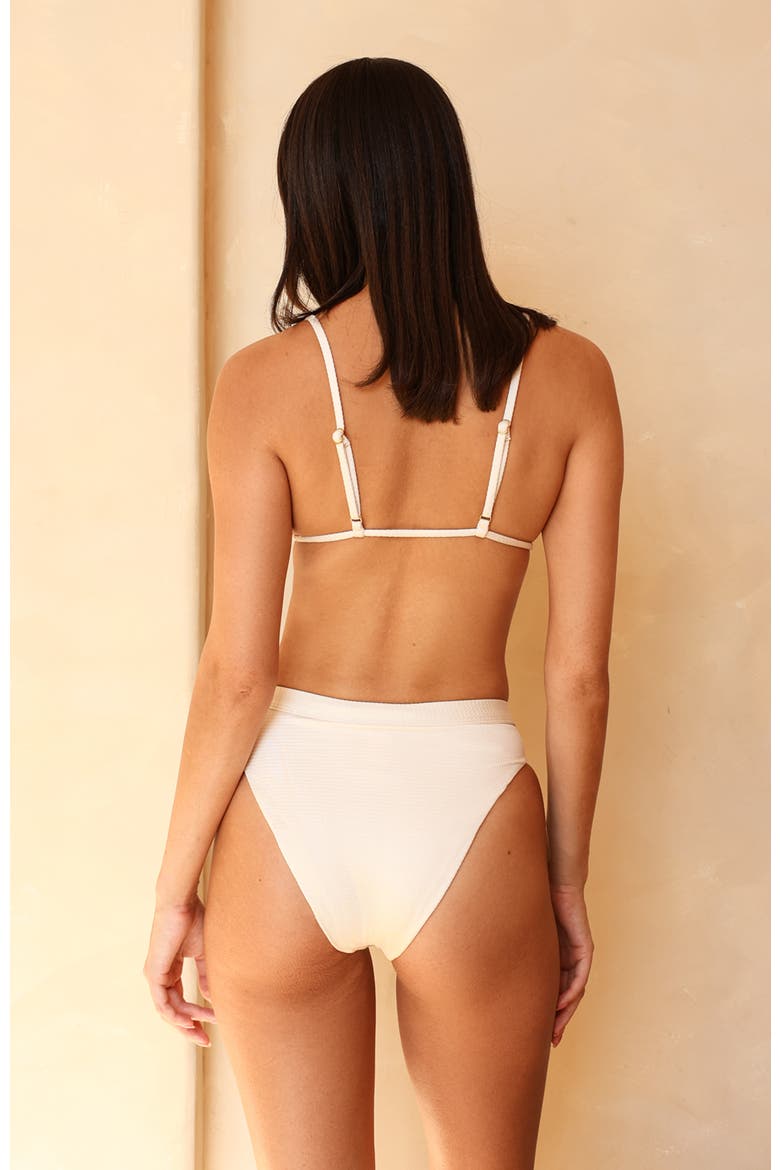 Ultra High Waist Cheeky Bikini Bottom, Alternate, color, Dove