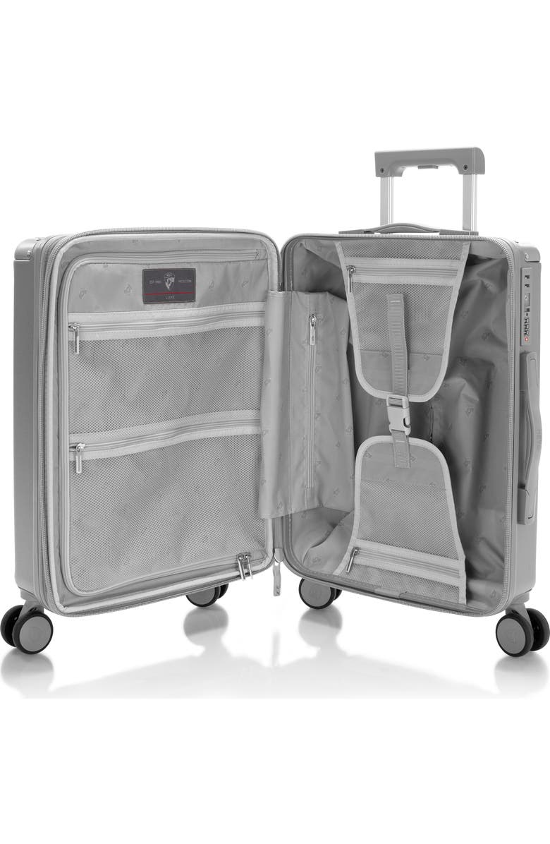 Heys Luxe 21 Inch Carry-on Luggage, Alternate, color, Silver