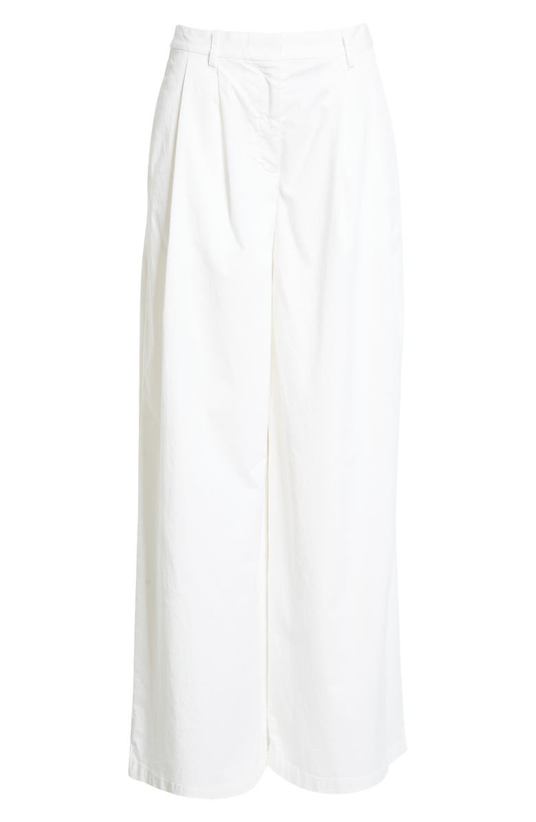 Nili Lotan Dillon Wide Leg Cotton Pants, Alternate, color, 