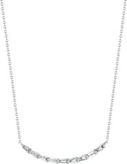 Dana Rebecca Designs Tapered Baguette Curved Diamond Bar Necklace