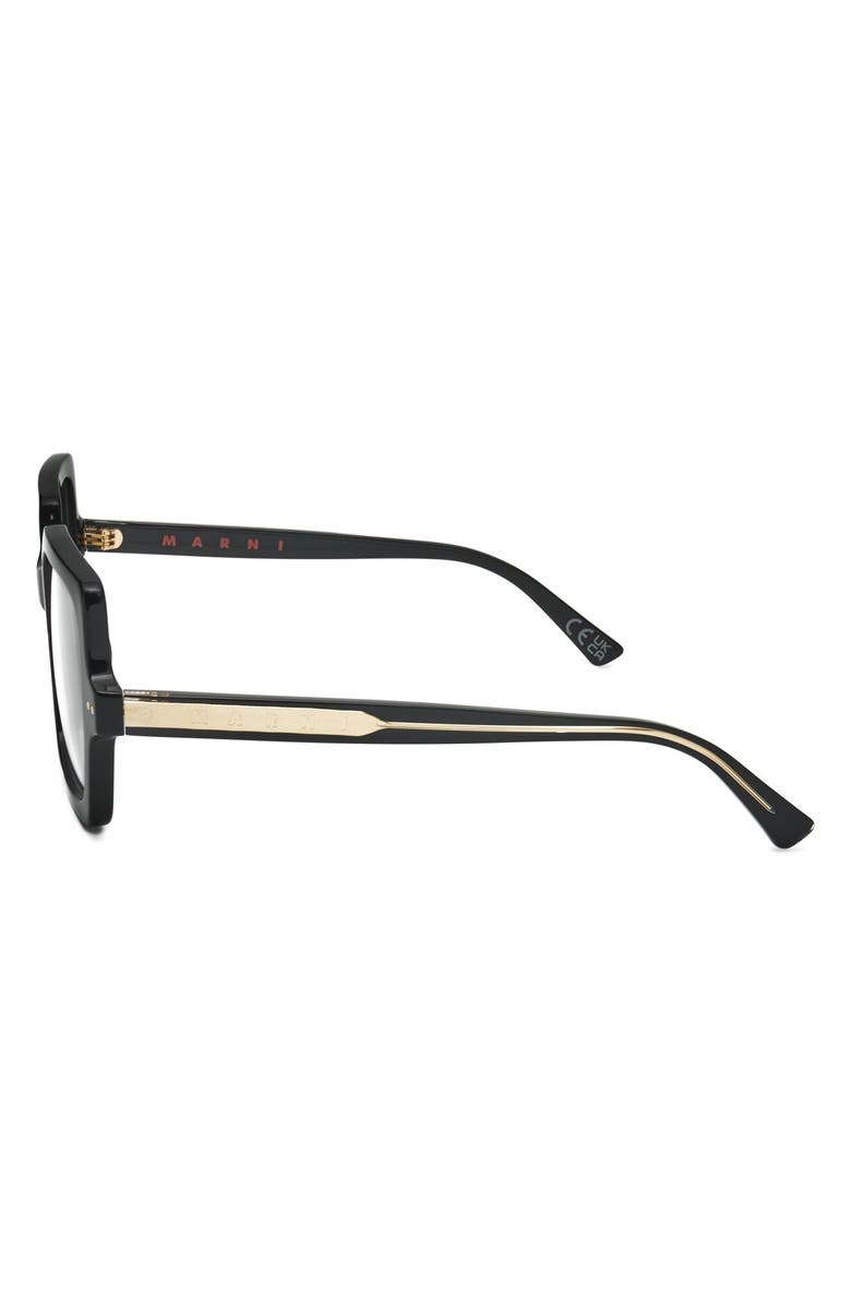 Marni Square Reading Glasses, Alternate, color, Black