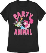 My Little Pony: Friendship is Magic Women's Pinkie Pie Party Animal Short Sleeve Graphic T-Shirt