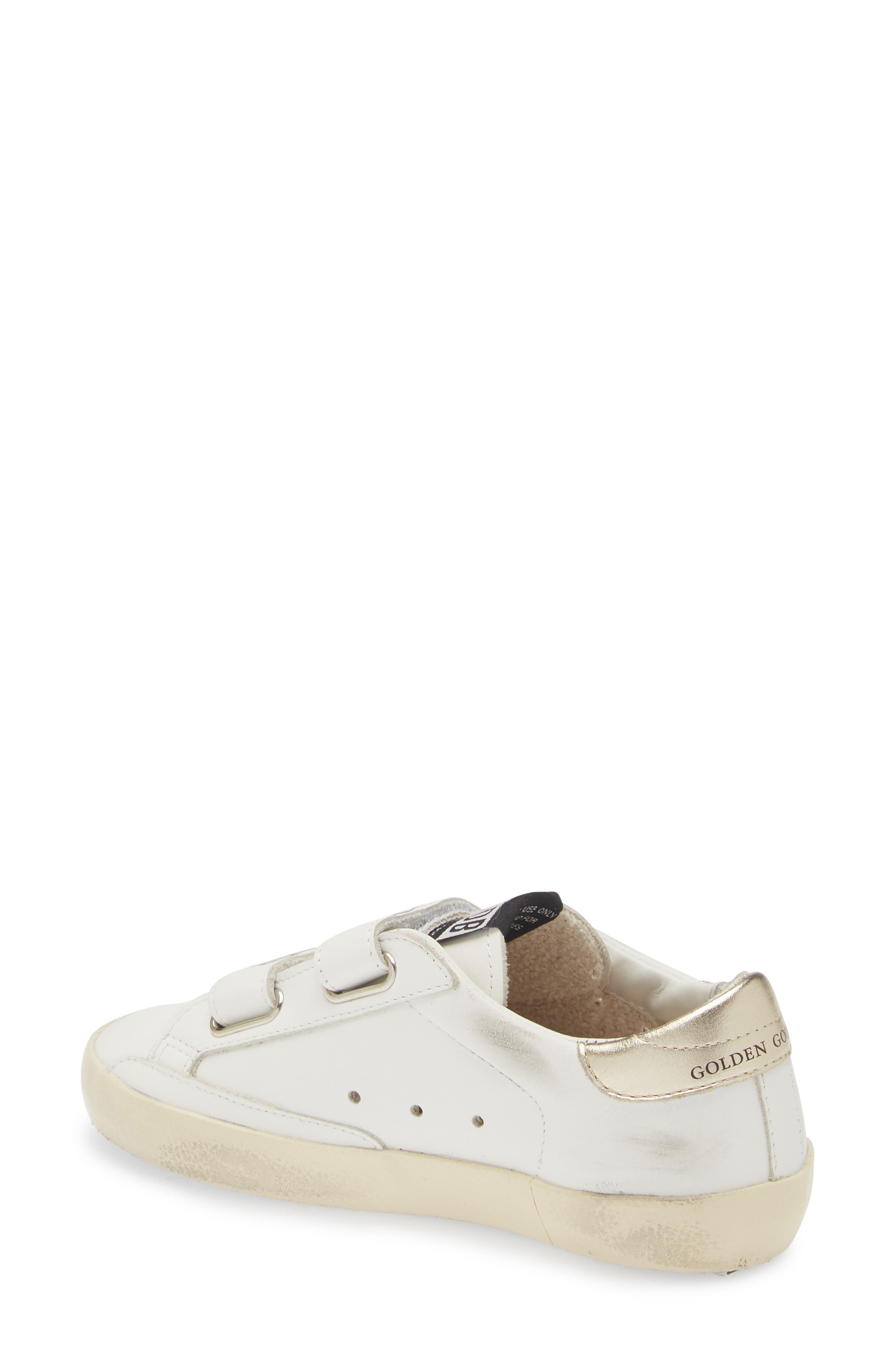 Kids' Old School Low Top Sneaker, Alternate, color, WHITE/ PEACH/ PLATINUM