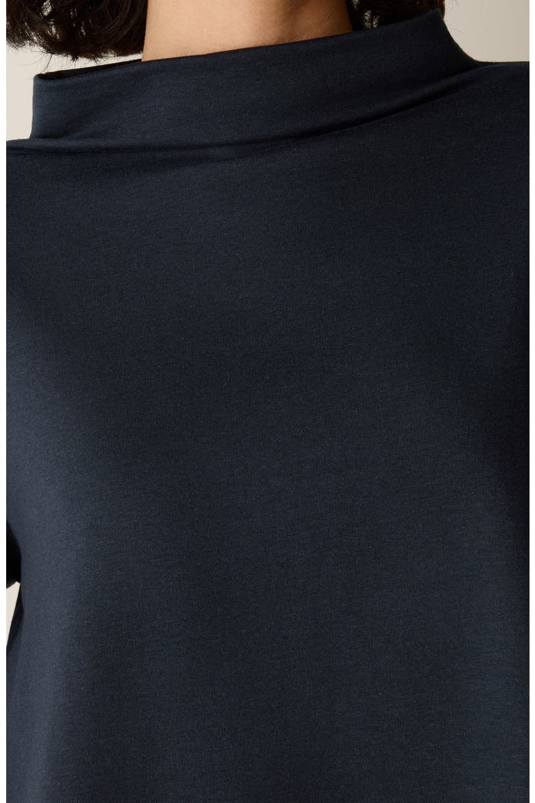 Funnel Neck Long Sleeve Top, Alternate, color, MARITIME