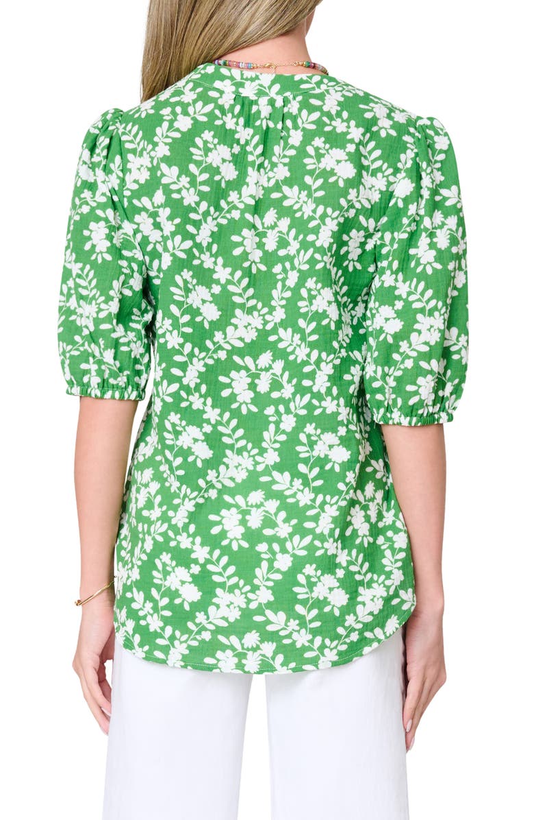 GIBSONLOOK Meadow Print Puff Sleeve Top, Alternate, color, 