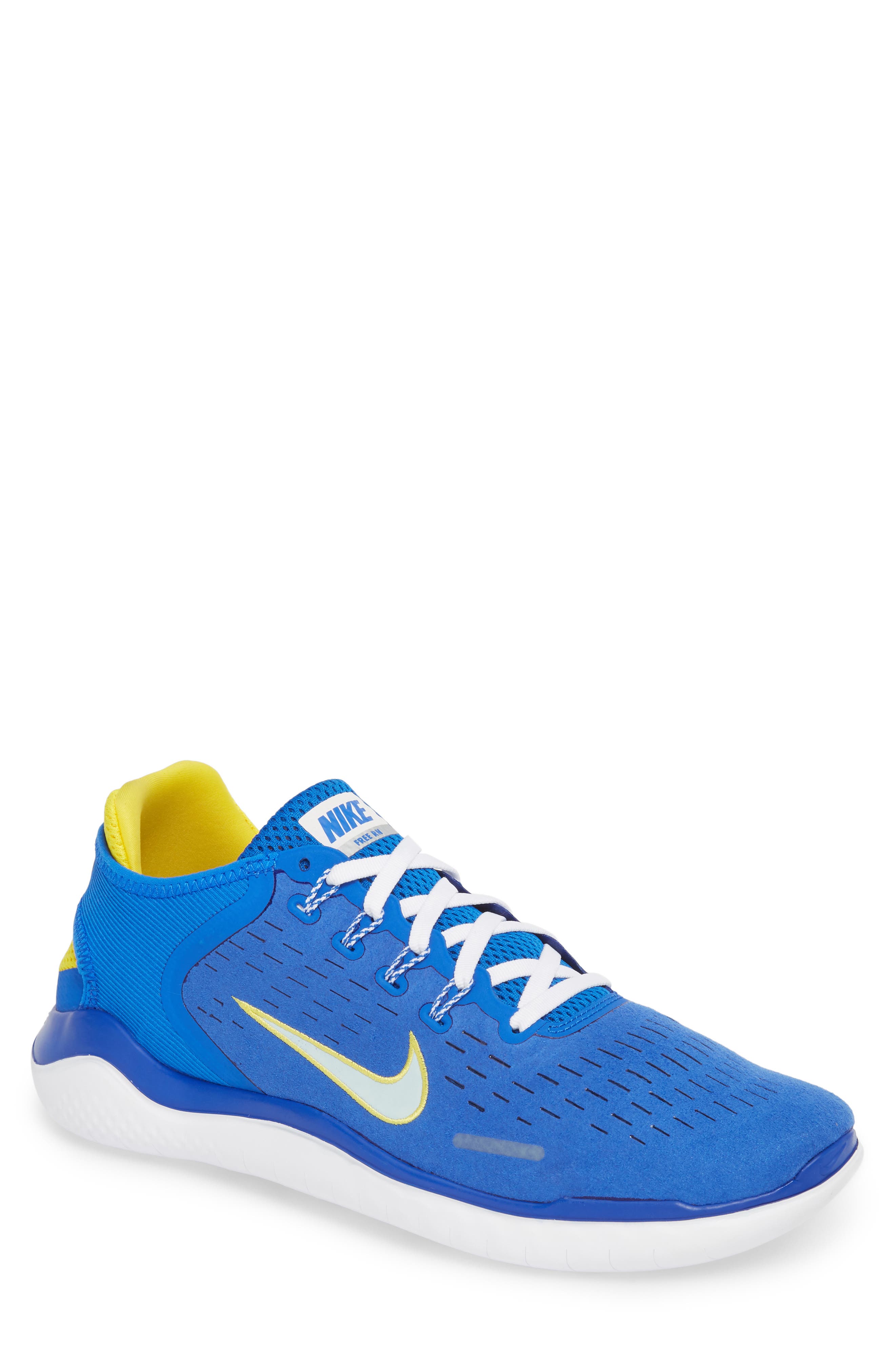 Free RN 2018 DNA Running Shoe, Main, color, HYPER COBALT/ CITRON TINT