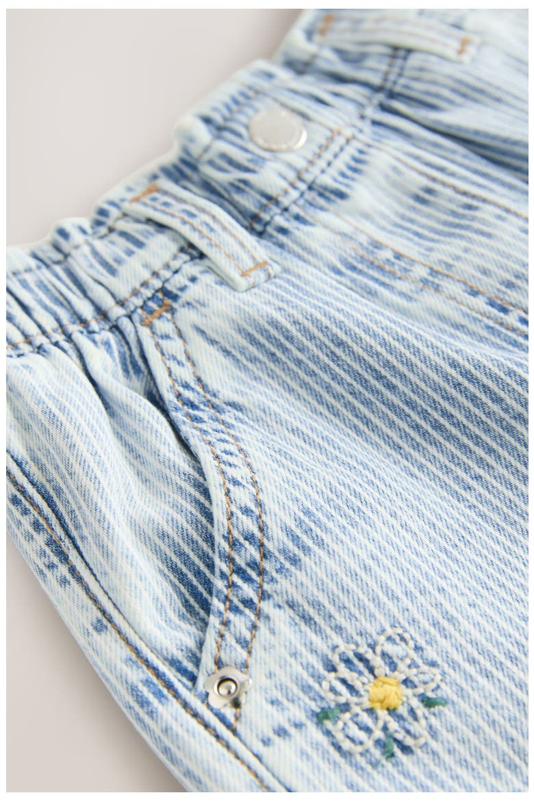 Kids' Stripe Embroidery Jeans, Alternate, color, BLUE