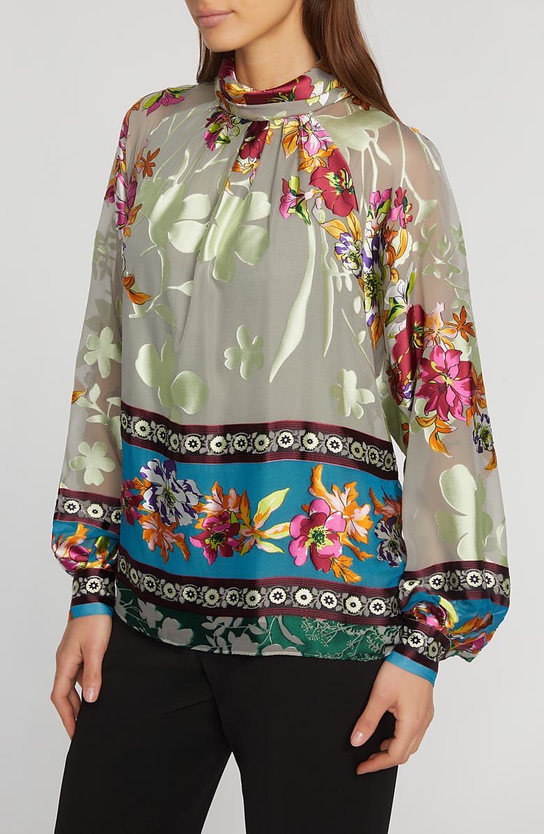 Elie Tahari The Geneva Satin Top, Alternate, color,
