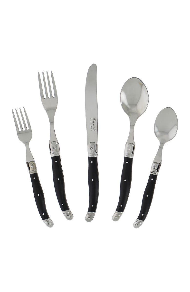 FRENCH HOME 20-Piece Laguiole Black Flatware Set, Main, color, Black