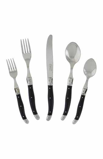 FRENCH HOME 20-Piece Laguiole Black Flatware Set