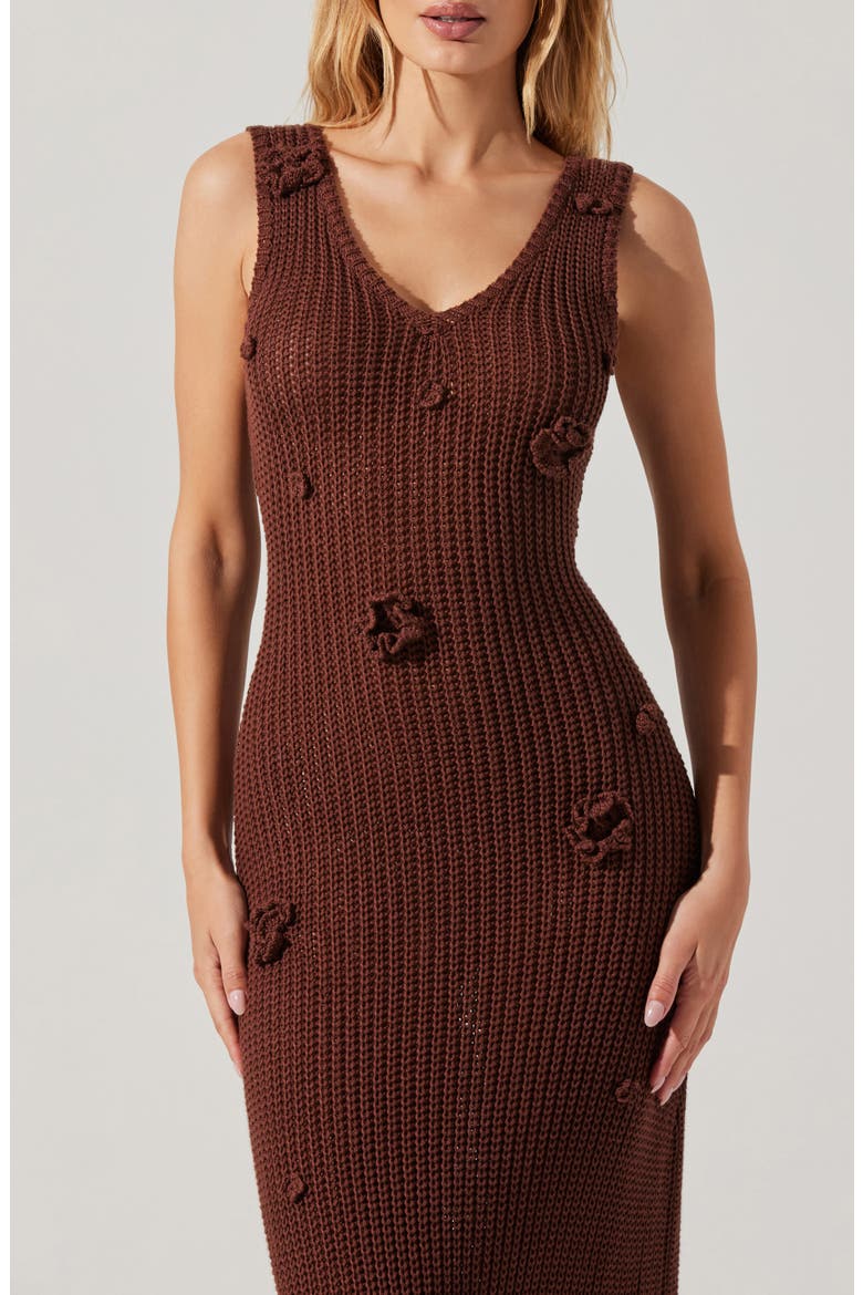 Ainhoa Sleeveless Sweater Dress, Alternate, color, BROWN