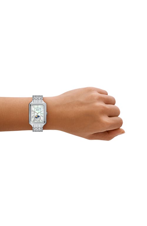 Fossil Raquel Sun & Moon Watch, 28mm X 45mm In Silver