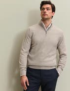 Charles Tyrwhitt Pure Merino Texture Zip Neck Sweater