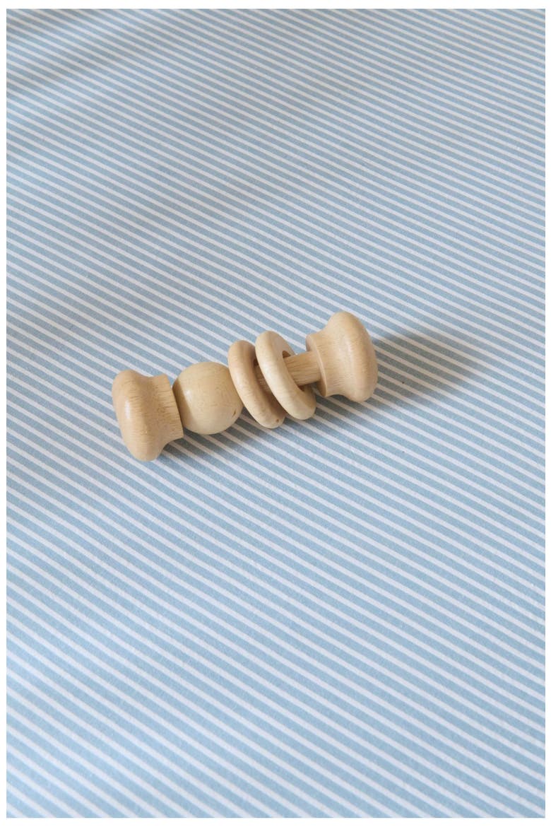 Organic Cotton Seersucker Crib Sheet, Alternate, color, MARINE BLUE