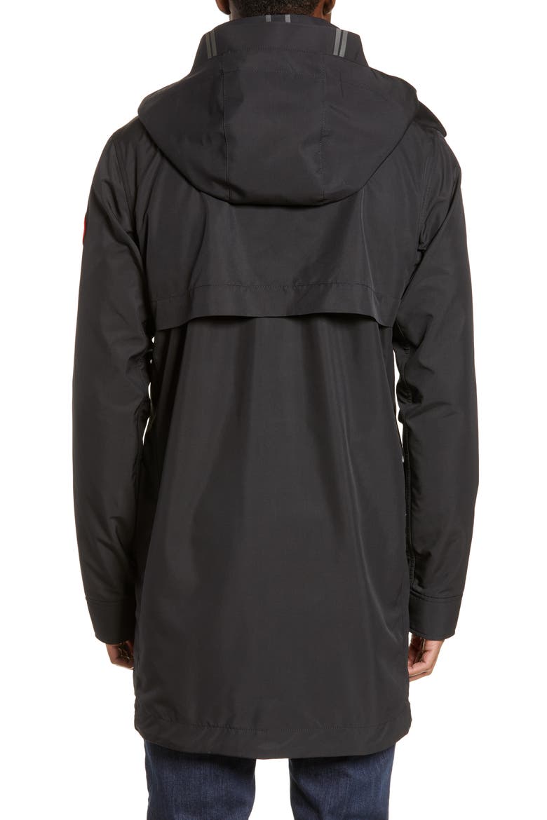 Crew Trench Jacket with Removable Hood, Alternate, color, BLACK
