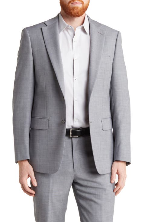 Medium Grey Slim Stretch Suit Jacket