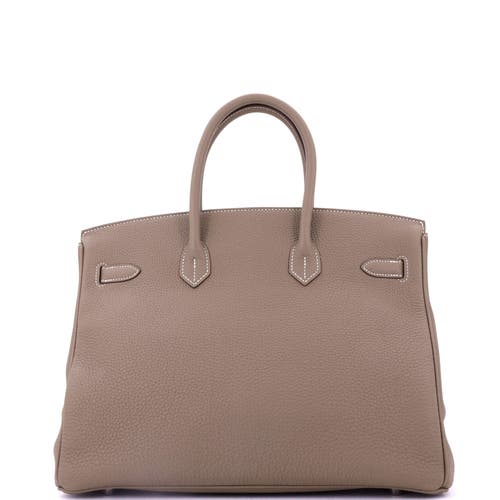 Pre-owned Hermes Hermes Birkin Handbag Grey Togo With Palladium Hardware 35 In Brown