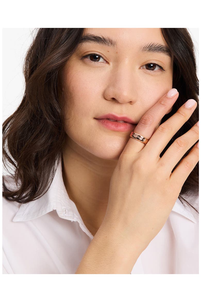 stop and smell the roses band ring, Alternate, color, ROSE GOLD