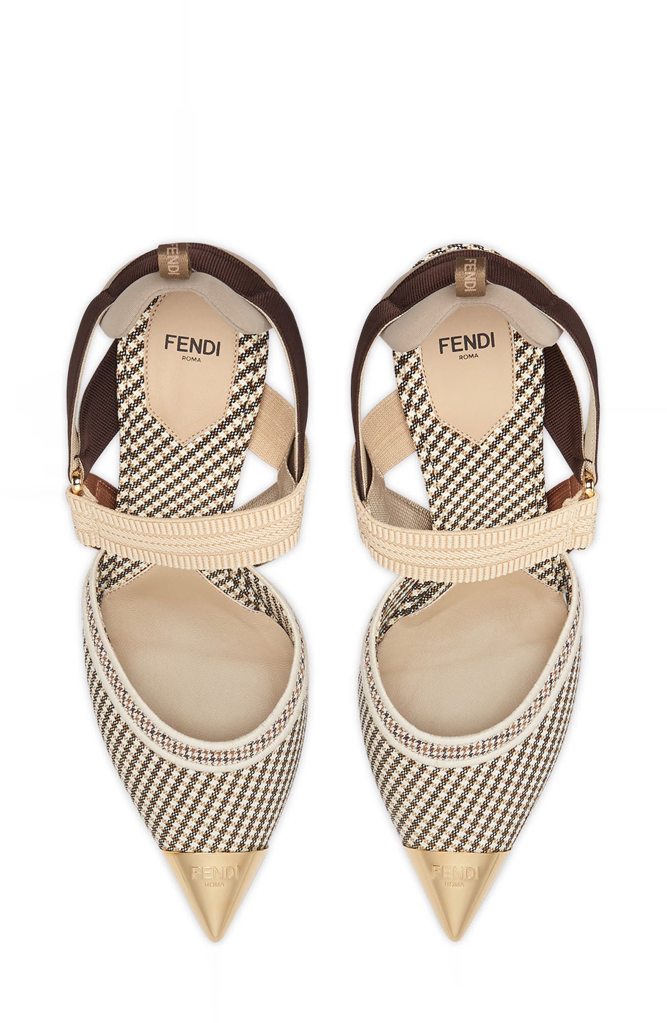 Fendi Colibri Pointed Toe Slingback Pump, Alternate, color, 