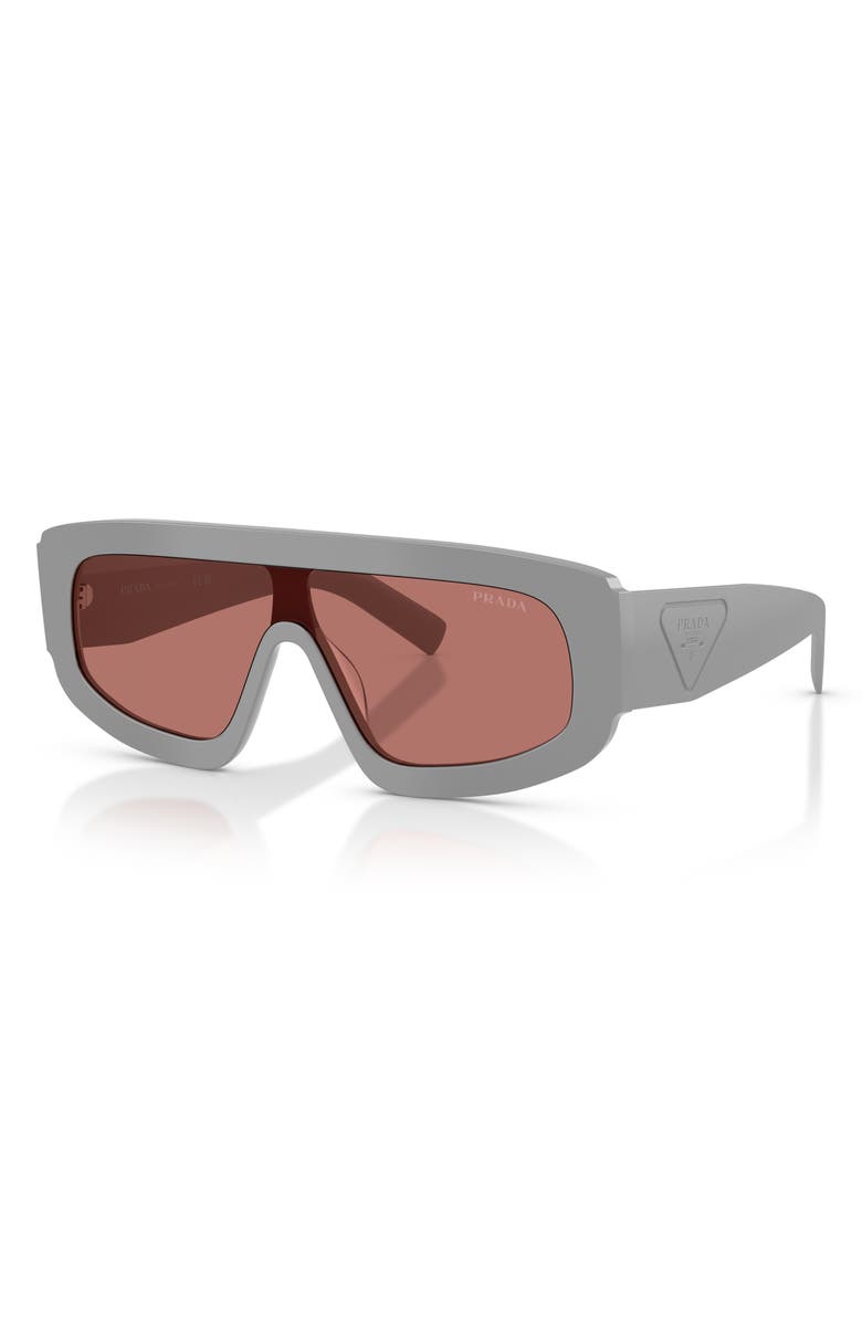 Prada 124mm Oversize Irregular Sunglasses, Alternate, color, Cement / Bordeaux