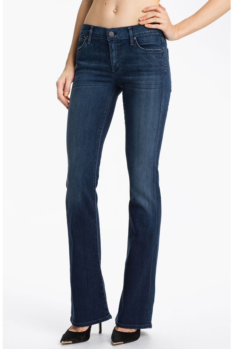 'Emmanuelle' Slim Bootcut Jeans, Main, color, SECRET