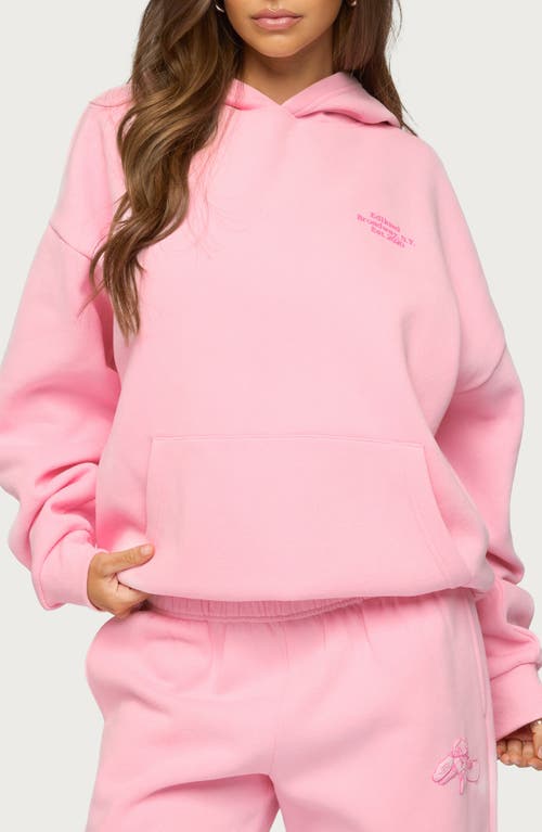 EDIKTED Keychain Cutie Hoodie in Pink at Nordstrom, Size X-Large