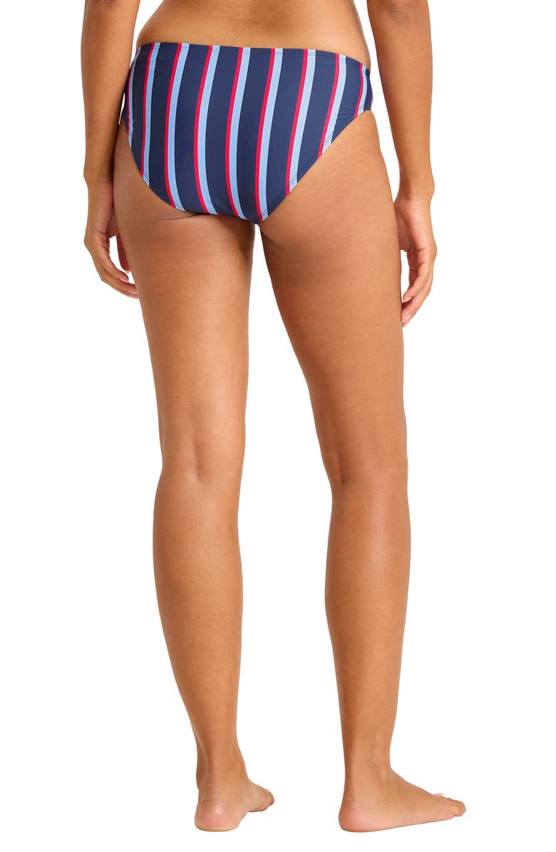 Tommy Bahama Deep Sea Stripe Hipster Bikini Bottoms, Alternate, color, Mare Navy