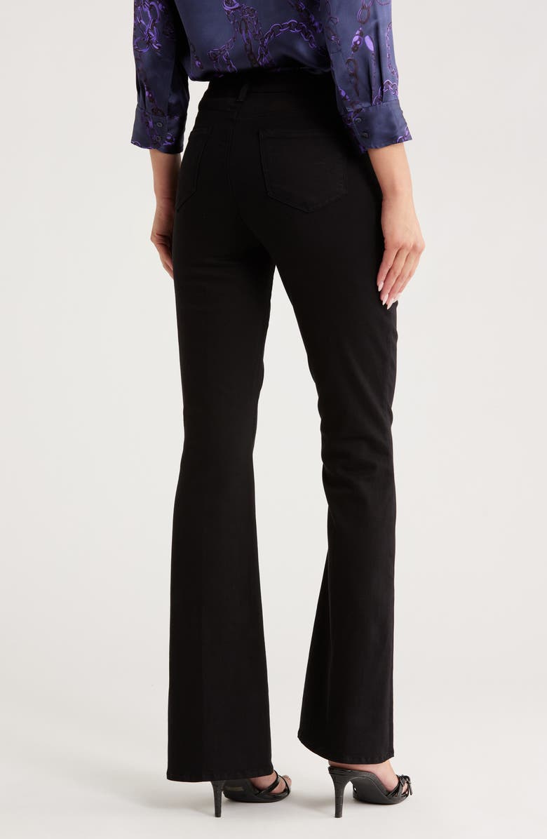 L'AGENCE Charis Lace-Up High Waist Flare Leg Jeans, Alternate, color, Noir