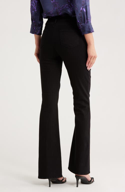 L Agence L'agence Charis Lace-up High Waist Flare Leg Jeans In Black