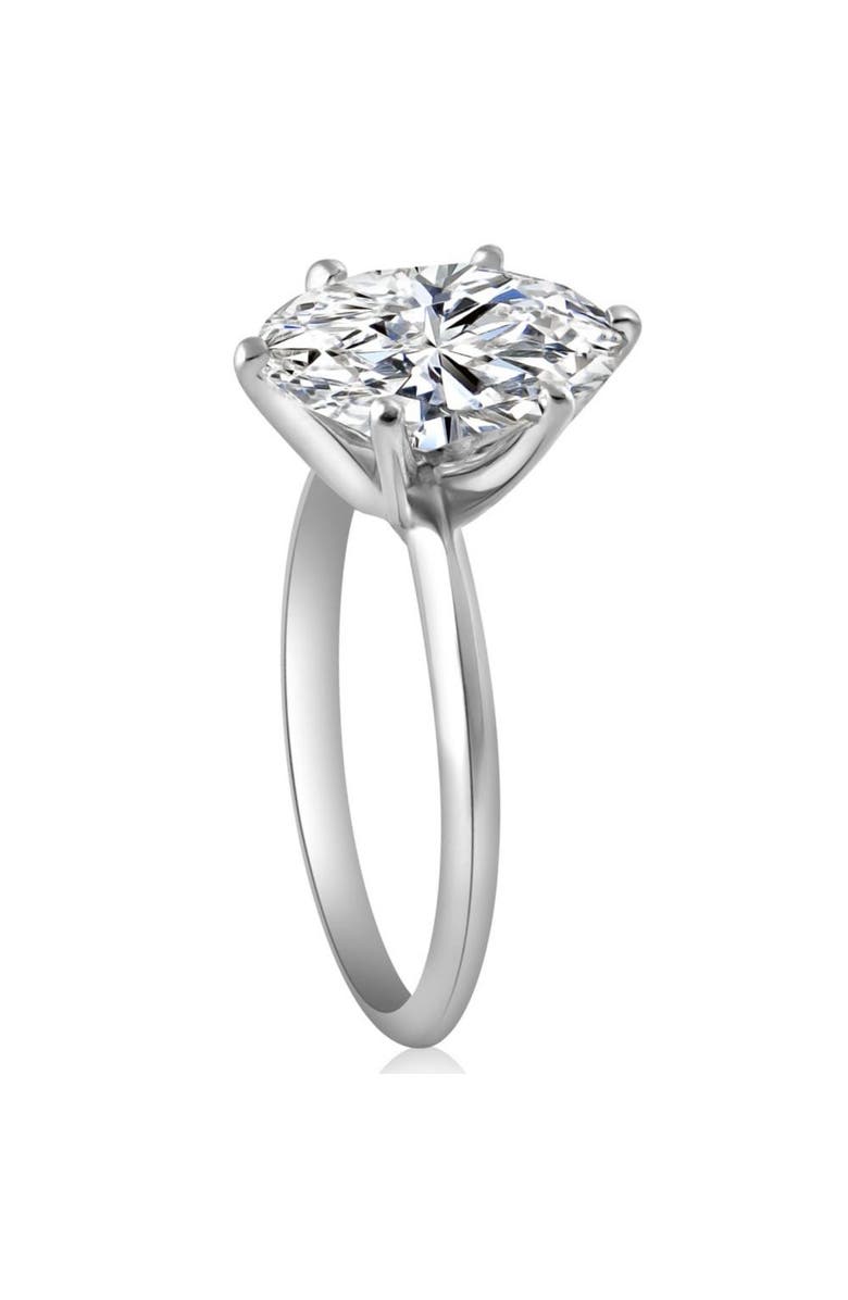 Bliss Diamond Certified 3CT Platinum Oval Diamond 6-Prong Solitaire Engagement Ring Lab Grown, Alternate, color, Platinum