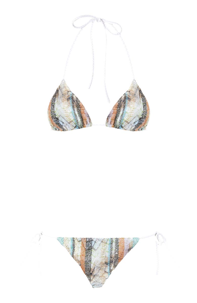 Missoni Multi-technique Mixed Viscose Lamé Bikini, Alternate, color, Multicoloured