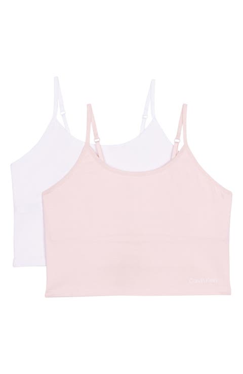 Kids' Assorted 2-Pack Stretch Cotton Bralettes (Big Kid)